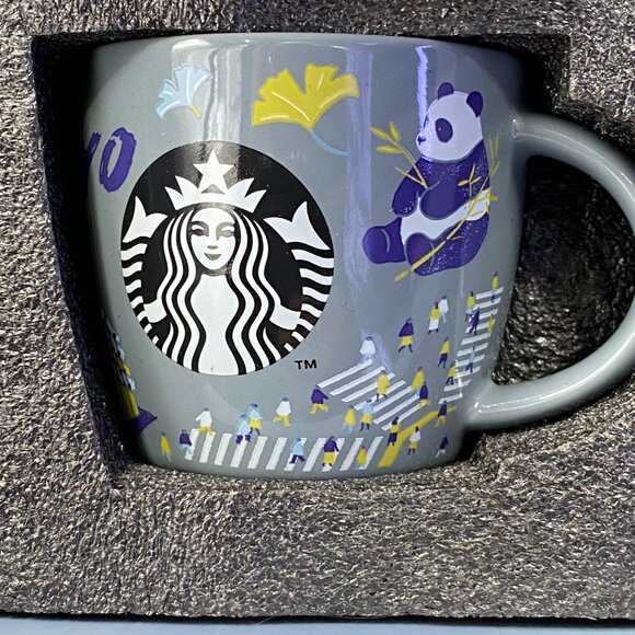 Starbucks Tokyo Japan Snow Globe Mug Shiba Inu New w/ Box - Picture 4 of 12